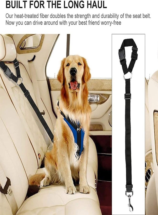 AMPLIN Pet Dog Cat Seat Belts, Car Headrest Restraint Adjustable Safety Leads Vehicle Seatbelt Harness, Durable Pet Seatbelt for Cars || Black (1) - Image 5